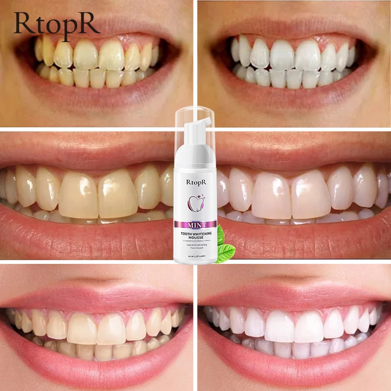 Rejeuna™ Teeth Whitening Mousse Foam Refreshing Breath Deep Cleaning On the Go solution for food/drinks that stain teeth!!