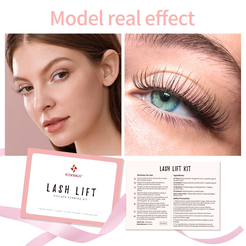 Rejeuna™ Lash Lift Kit Lifiting Eyelash Perm Kit, Semi-Permanent Eyelash Lift Kit, Professional Curling Eyelash Perm Kit, Suitable for Salon & at Home Lash Lift Kit