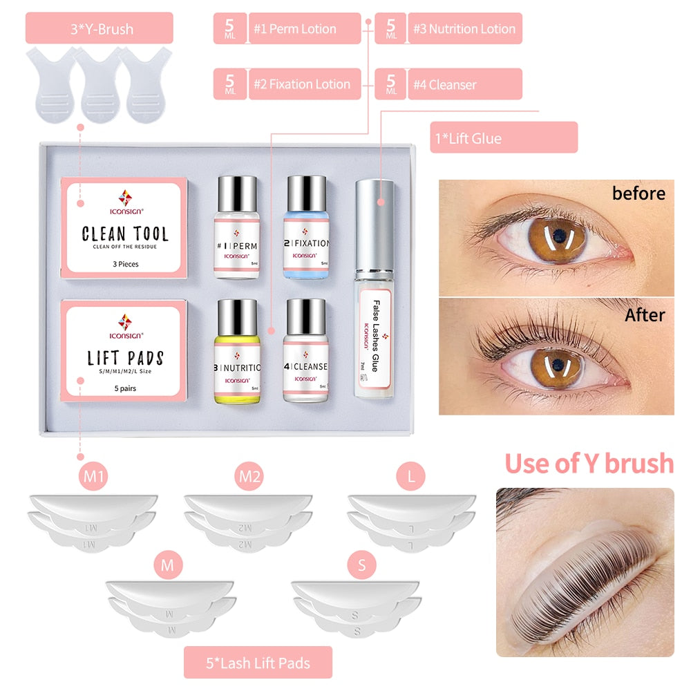 Rejeuna™ Lash Lift Kit Lifiting Eyelash Perm Kit, Semi-Permanent Eyelash Lift Kit, Professional Curling Eyelash Perm Kit, Suitable for Salon & at Home Lash Lift Kit