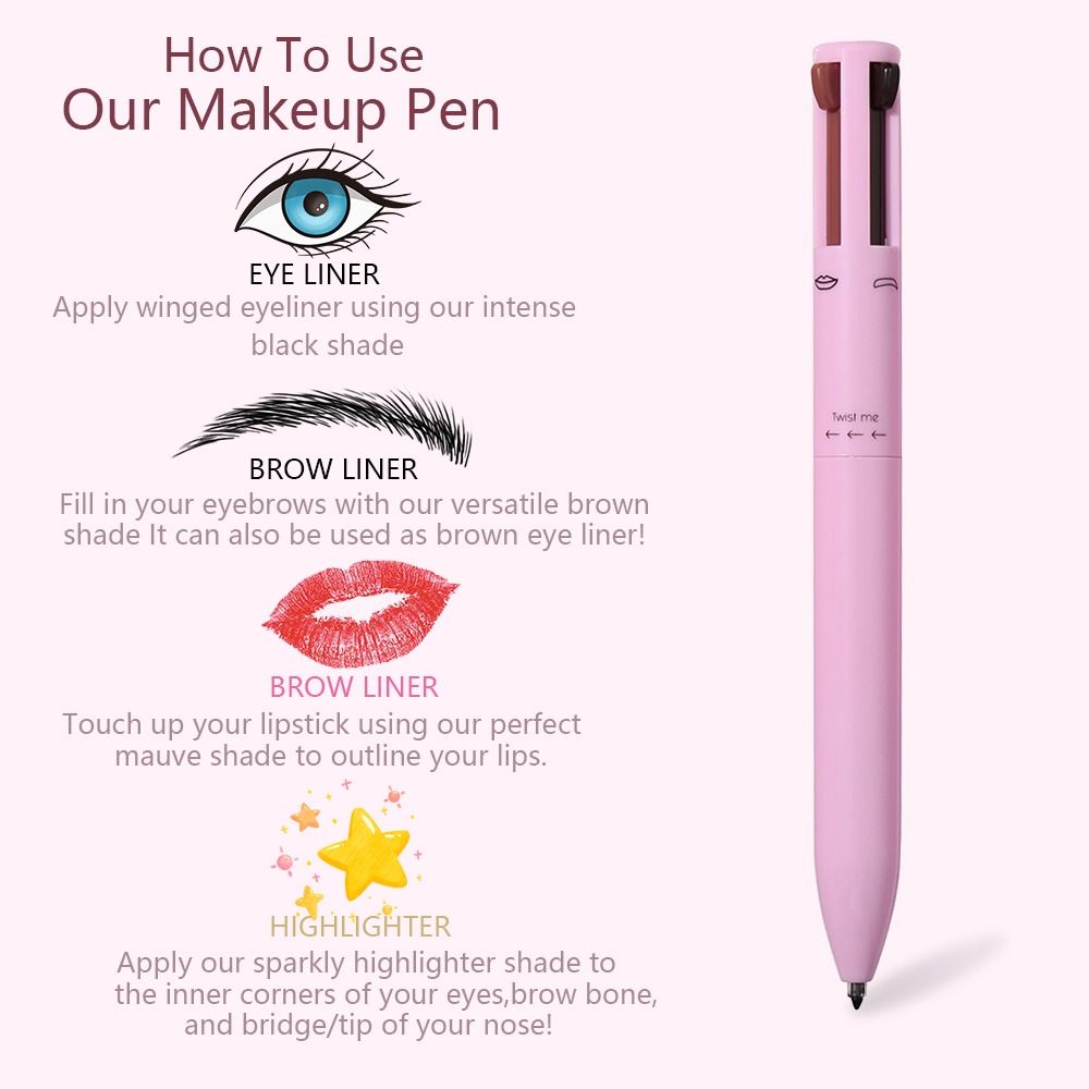 Rejeuna™ GlamPen 4 in 1 Makeup Pen - Refillable Makeup Pen