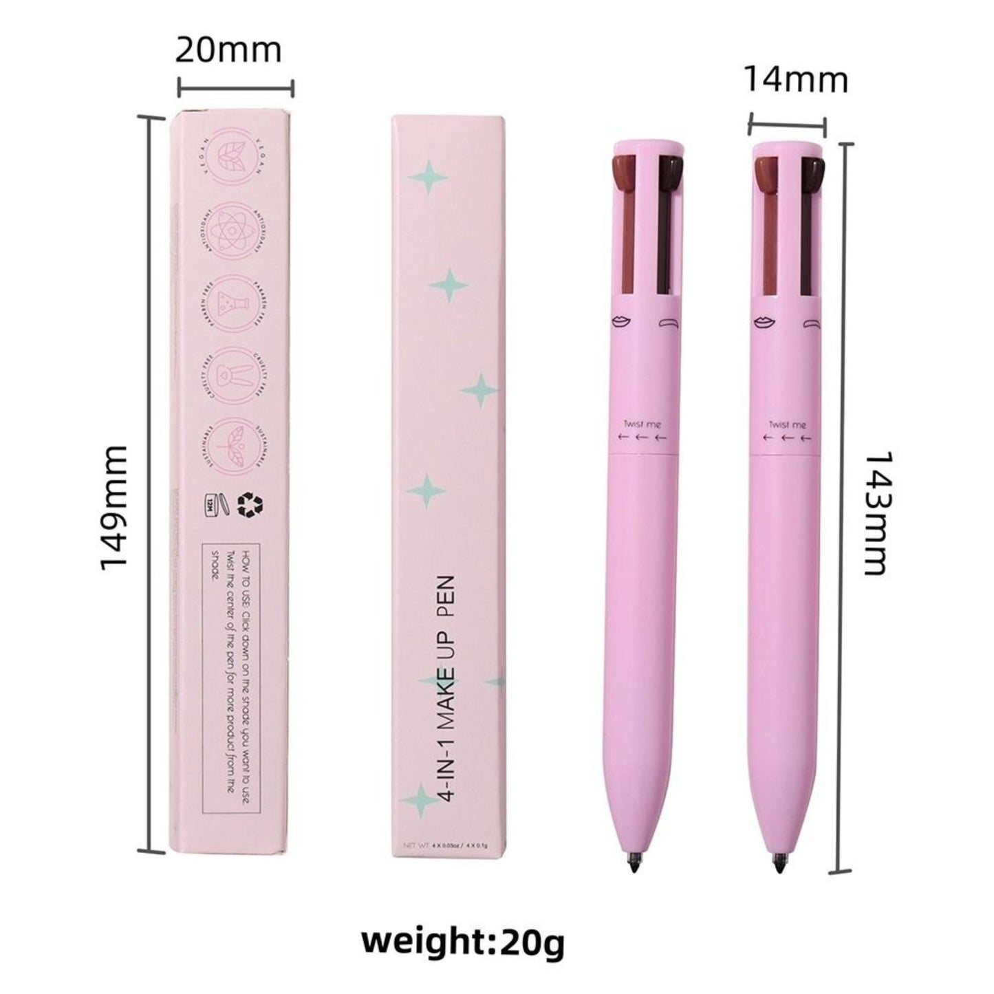 Rejeuna™ GlamPen 4 in 1 Makeup Pen - Refillable Makeup Pen