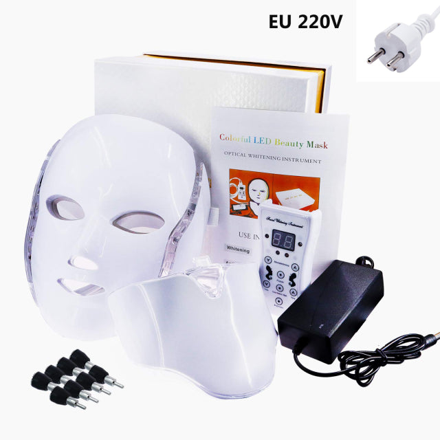 Rejeuna™ LED Facial Mask Light Therapy, 7-1 Colors LED Facial Skin Care Mask