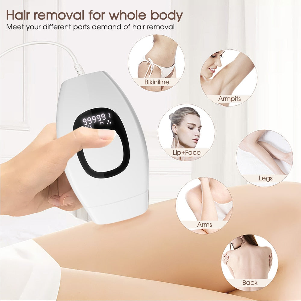 Rejeuna™ IPL Laser Hair Removal with 5℃ Ice Cooling, Painless IPL Laser Hair Removal Device 3 In 1  for Women Men Electrolysis Permanent Epilator on Face Body Depilation